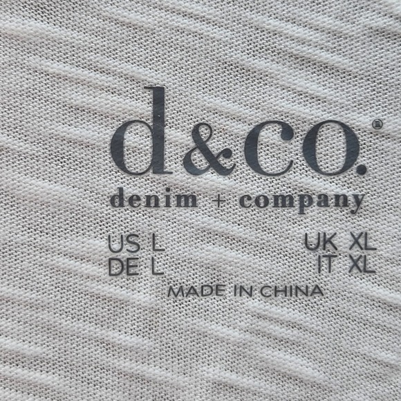 Denim & Co Womens Large White 3/4 Sleeve Slub Jersey Tunic Cardigan A694194 - Picture 4 of 8